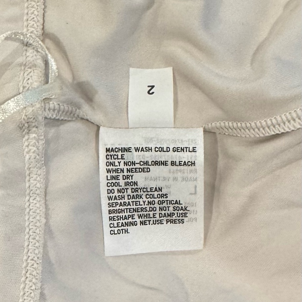 Uniqlo Crepe Jersey Bra Camisole Dress off white with Slip Lg - Picture 9 of 10